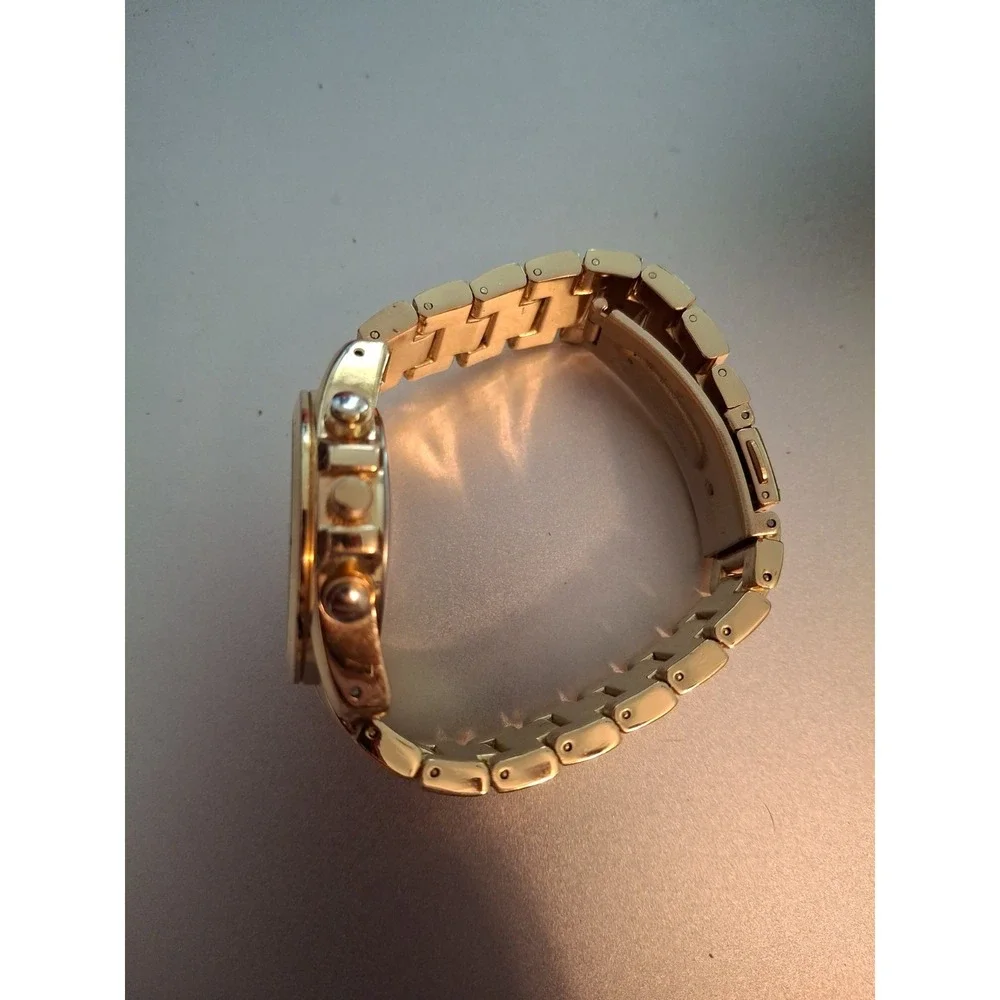 Charming Charlie #9277 40mm Womens Goldtone Watch.Quartz,Subdials,6 3/4